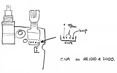 CN9 on the top PCB