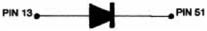 a diode between pin 13 and 51