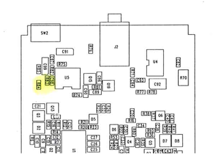 R82, R83 and C98 on the PCB