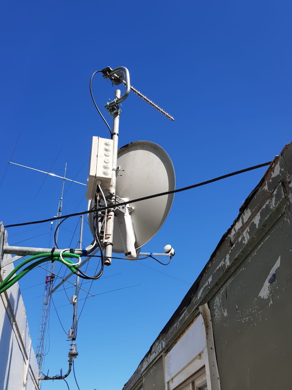 Satellite dish used to receive QO-100